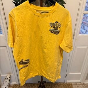 Born Fly Special Reserve Yellow Embroidered Graphic Tee T Shirt SS 2X